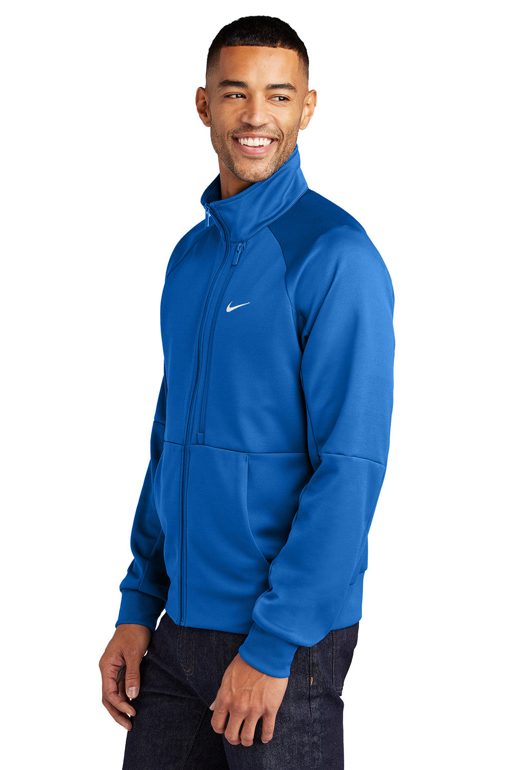 Nike NKFD9891 Mens Full Zip Jacket Royal Blue Model Side