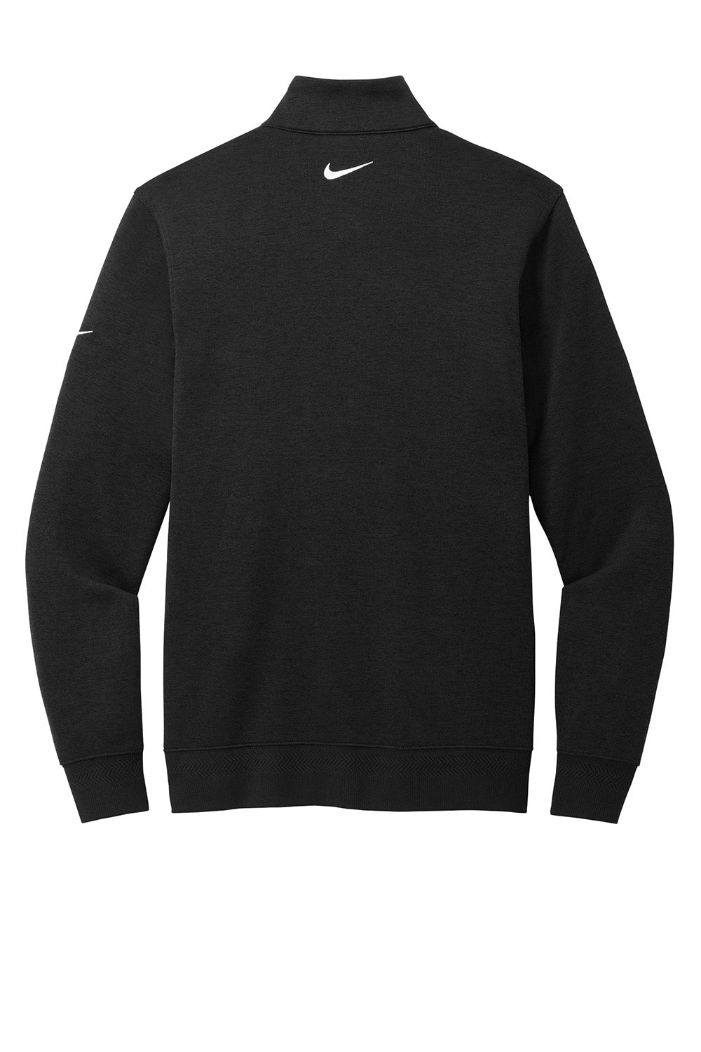 Nike NKFD9892 Mens Dri-Fit 1/4 Zip Sweatshirt Black Flat Back