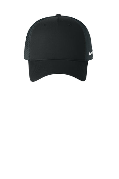 Nike NKFN9893 Mens Mesh Snapback Trucker Hat Black/Dark Grey Flat Front