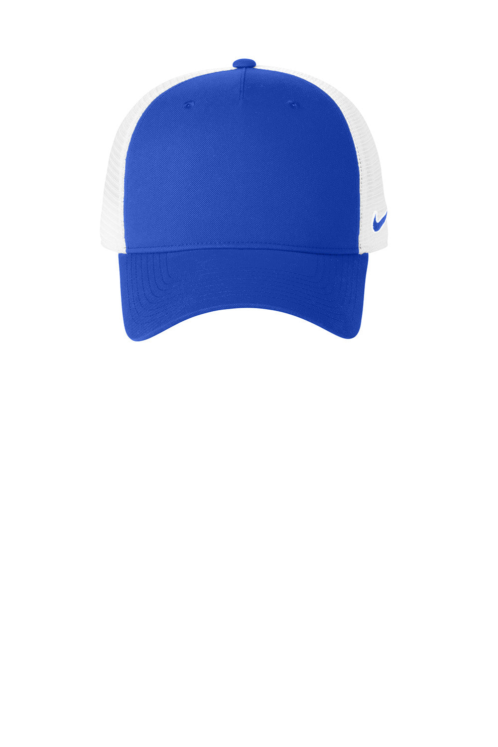 Nike NKFN9893 Mens Mesh Snapback Trucker Hat Game Royal Blue/White Flat Front