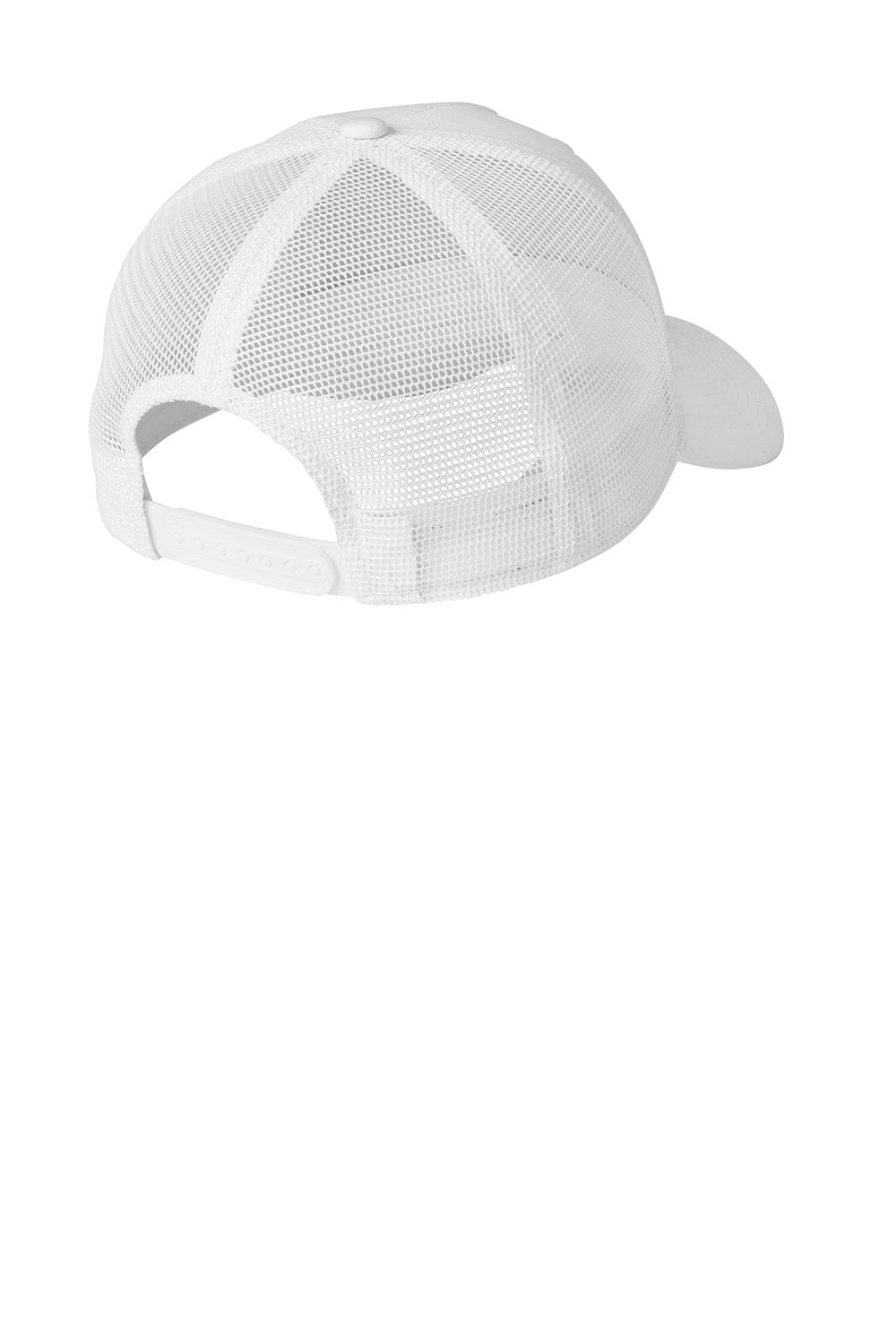 Nike NKFN9893 Mens Mesh Snapback Trucker Hat White Flat Back