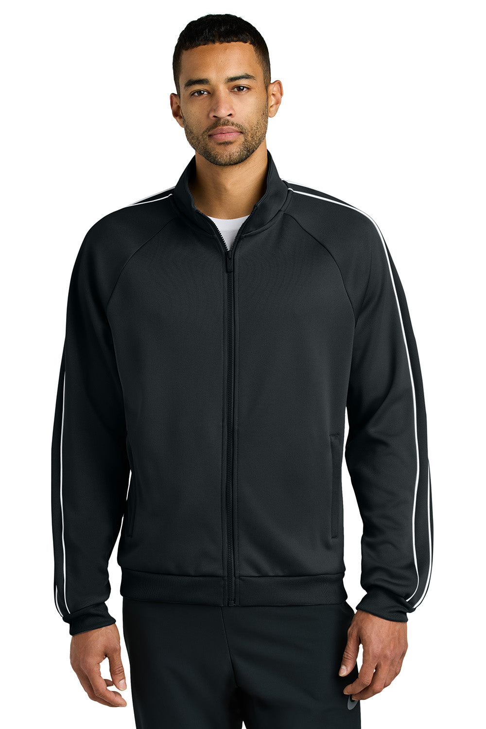 Nike NKFQ4758 Mens Full Zip Track Jacket Black Model Front