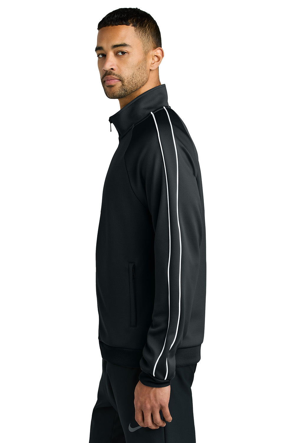 Nike NKFQ4758 Mens Full Zip Track Jacket Black Model Side