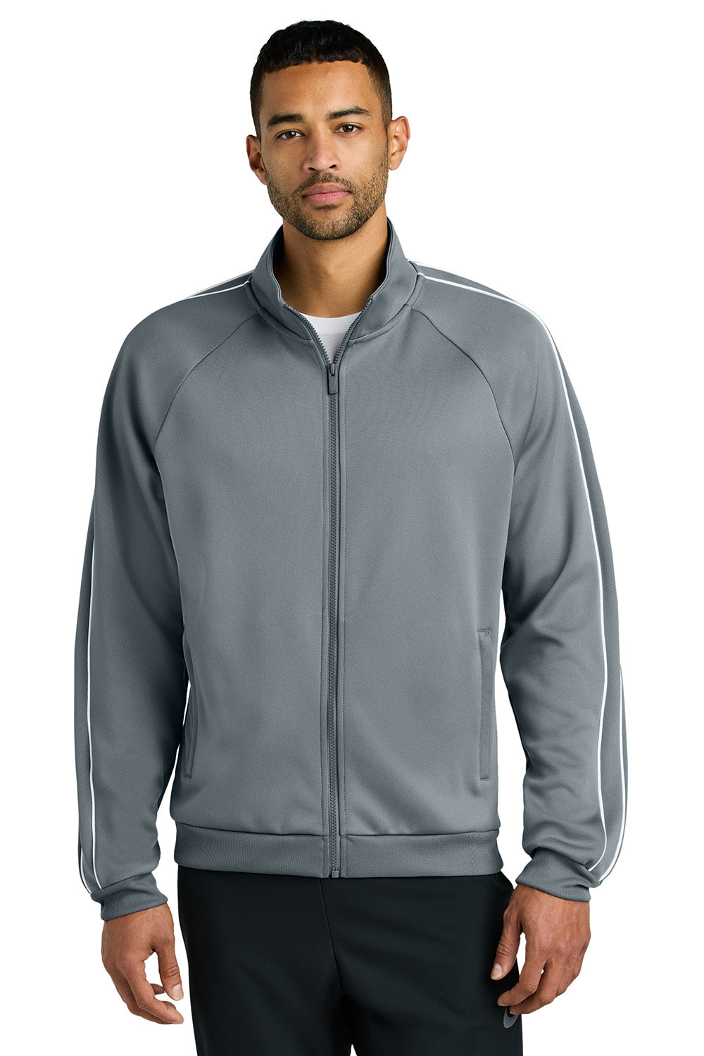 Nike NKFQ4758 Mens Full Zip Track Jacket Cool Grey Model Front