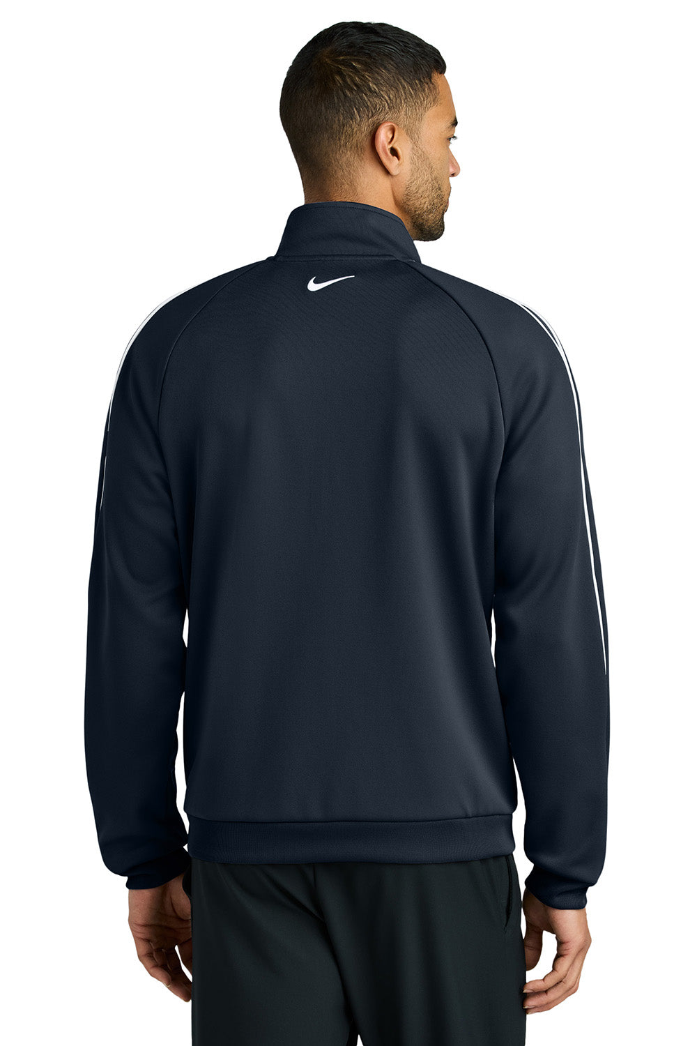 Nike NKFQ4758 Mens Full Zip Track Jacket Navy Blue Model Back