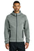 Nike NKFQ4762 Mens Tech Fleece Full Zip Hooded Sweatshirt Hoodie Heather Dark Grey Model Front