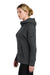 Nike NKFQ4798 Womens Tech Fleece Full Zip Hooded Sweatshirt Hoodie Heather Anthracite Grey Model Side