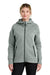 Nike NKFQ4798 Womens Tech Fleece Full Zip Hooded Sweatshirt Hoodie Heather Dark Grey Model Front