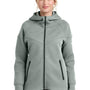 Nike Womens Tech Fleece Full Zip Hooded Sweatshirt Hoodie w/ Pockets - Heather Dark Grey - COMING SOON