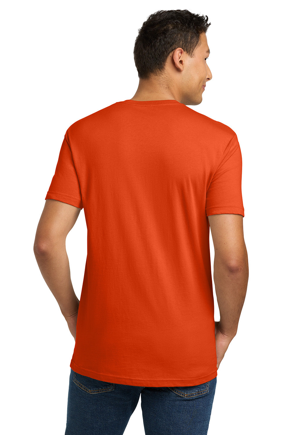 Next Level NL3600/3600 Mens Fine Jersey Short Sleeve Crewneck T-Shirt Classic Orange Model Back