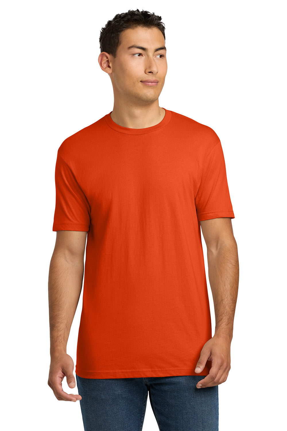 Next Level NL3600/3600 Mens Fine Jersey Short Sleeve Crewneck T-Shirt Classic Orange Model Front