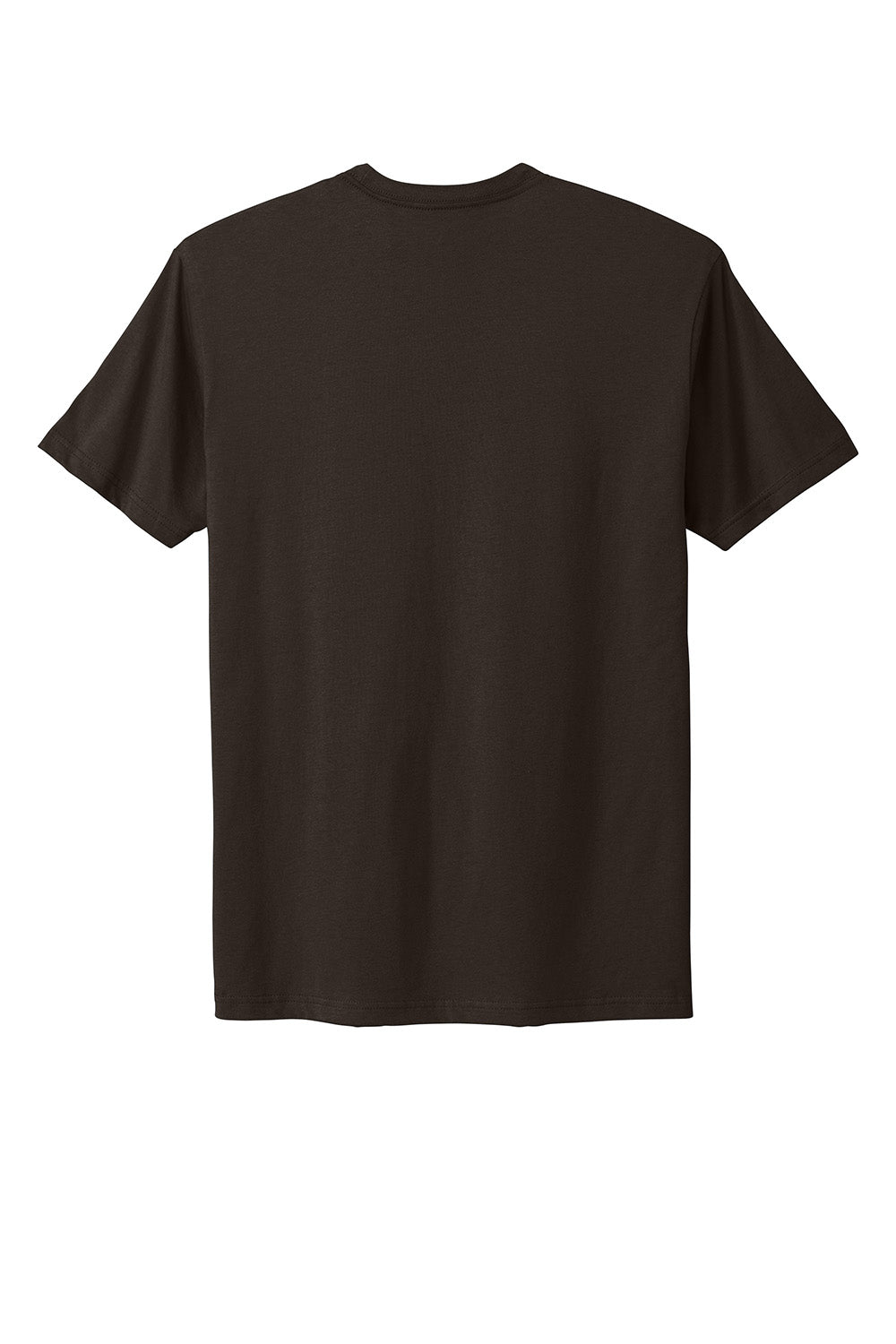 Next Level NL3600/3600 Mens Fine Jersey Short Sleeve Crewneck T-Shirt Dark Chocolate Brown Flat Back