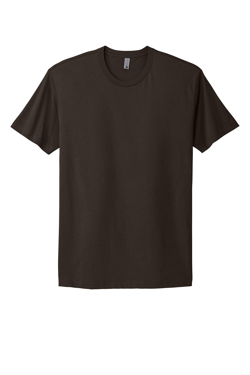 Next Level NL3600/3600 Mens Fine Jersey Short Sleeve Crewneck T-Shirt Dark Chocolate Brown Flat Front