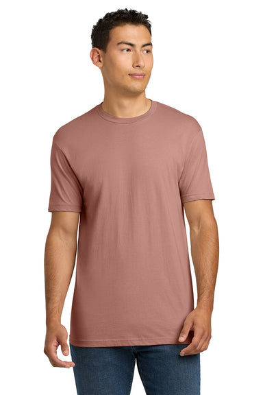 Next Level NL3600/3600 Mens Fine Jersey Short Sleeve Crewneck T-Shirt Desert Pink Model Front