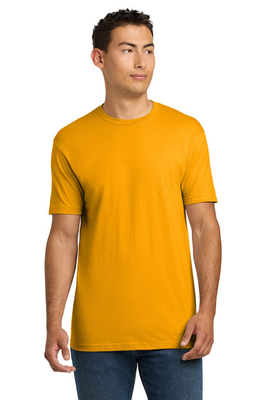 Next Level NL3600/3600 Mens Fine Jersey Short Sleeve Crewneck T-Shirt Gold Model Front