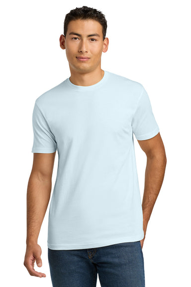 Next Level NL3600/3600 Mens Fine Jersey Short Sleeve Crewneck T-Shirt Light Blue Model Front