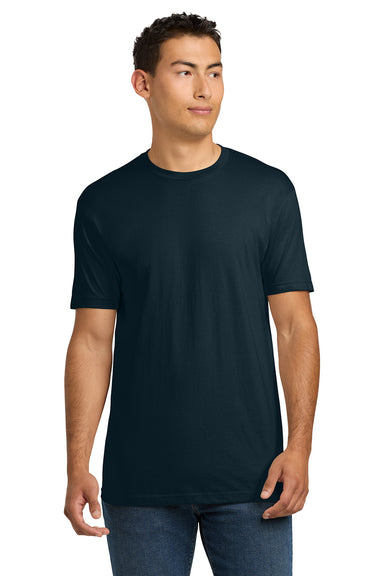 Next Level NL3600/3600 Mens Fine Jersey Short Sleeve Crewneck T-Shirt Midnight Navy Blue Model Front