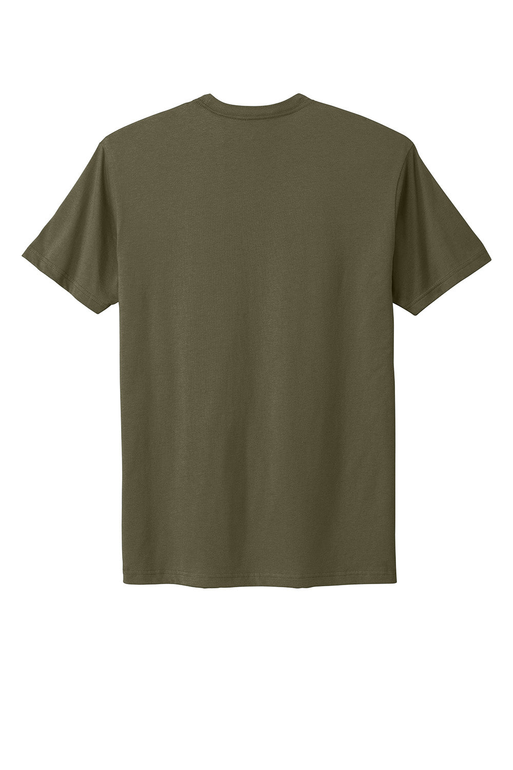 Next Level NL3600/3600 Mens Fine Jersey Short Sleeve Crewneck T-Shirt Military Green Flat Back