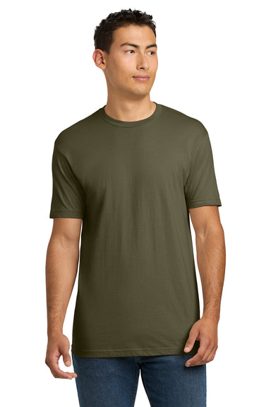 Next Level NL3600/3600 Mens Fine Jersey Short Sleeve Crewneck T-Shirt Military Green Model Front