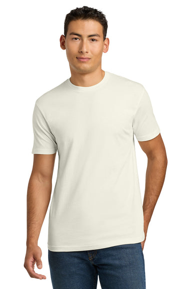 Next Level NL3600/3600 Mens Fine Jersey Short Sleeve Crewneck T-Shirt Natural Model Front