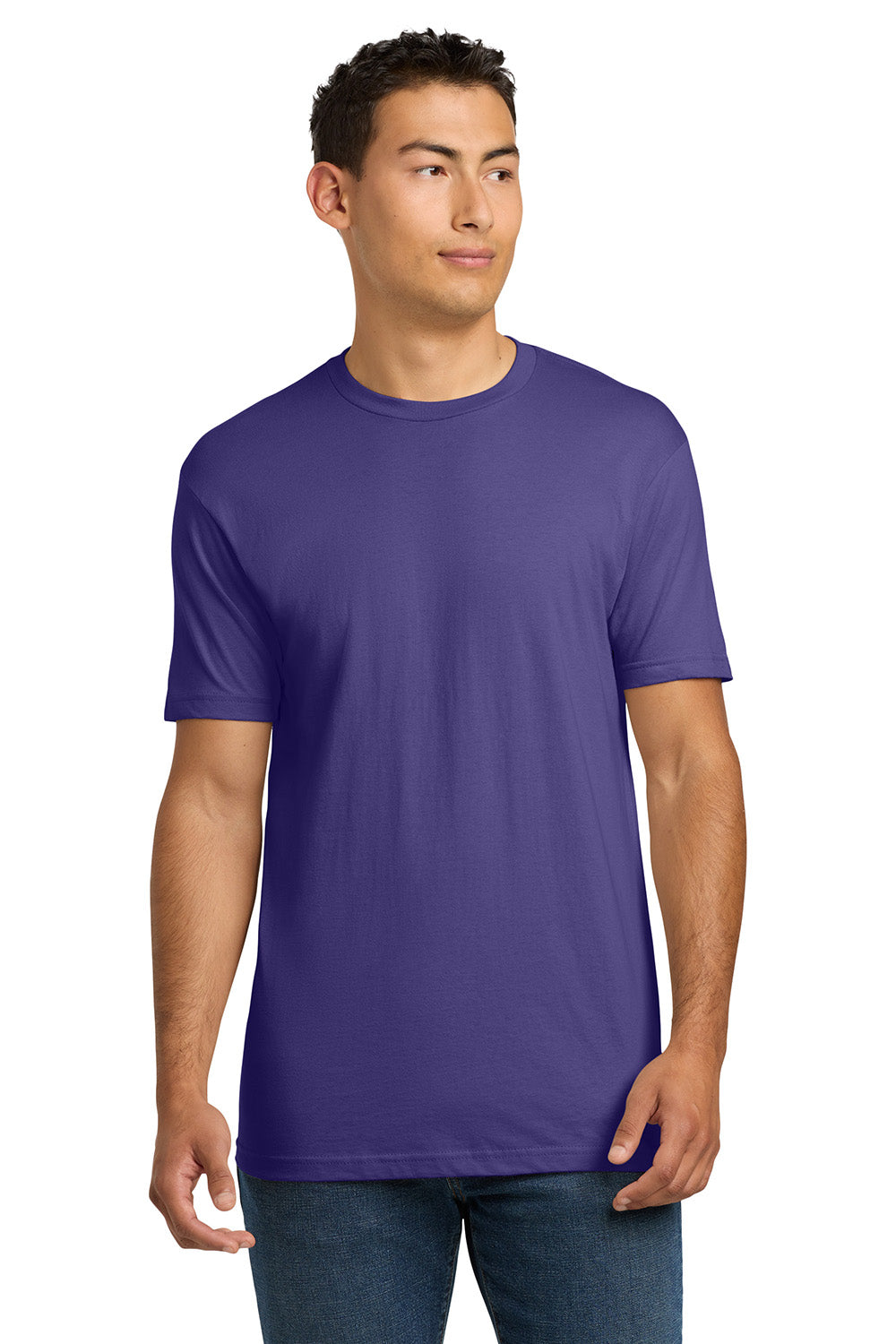 Next Level NL3600/3600 Mens Fine Jersey Short Sleeve Crewneck T-Shirt Purple Rush Model Front