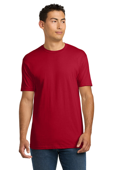 Next Level NL3600/3600 Mens Fine Jersey Short Sleeve Crewneck T-Shirt Red Model Front