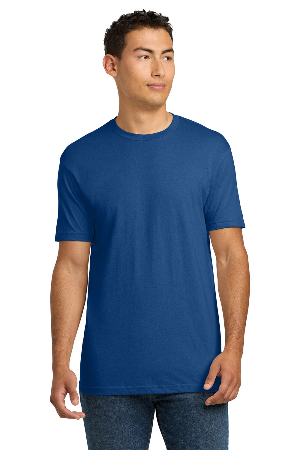 Next Level NL3600/3600 Mens Fine Jersey Short Sleeve Crewneck T-Shirt Royal Blue Model Front