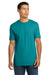 Next Level NL3600/3600 Mens Fine Jersey Short Sleeve Crewneck T-Shirt Teal Blue Model Front