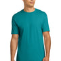 Next Level Mens Fine Jersey Short Sleeve Crewneck T-Shirt - Teal Blue