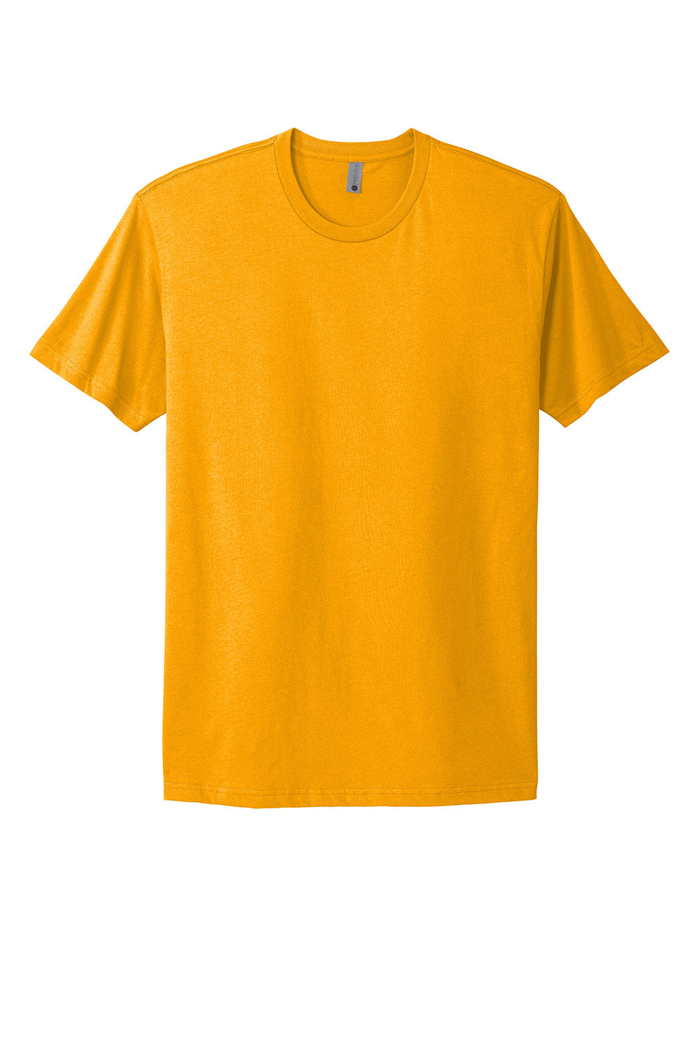 Next Level NL3600/3600 Mens Fine Jersey Short Sleeve Crewneck T-Shirt Gold Flat Front