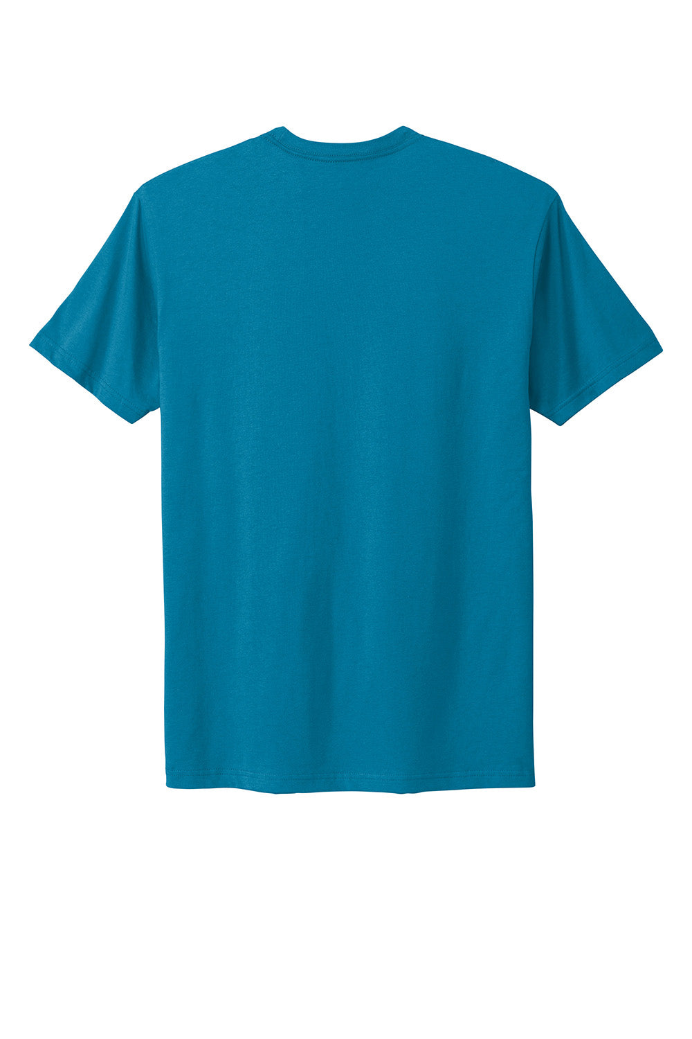 Next Level NL3600/3600 Mens Fine Jersey Short Sleeve Crewneck T-Shirt Turquoise Blue Flat Back