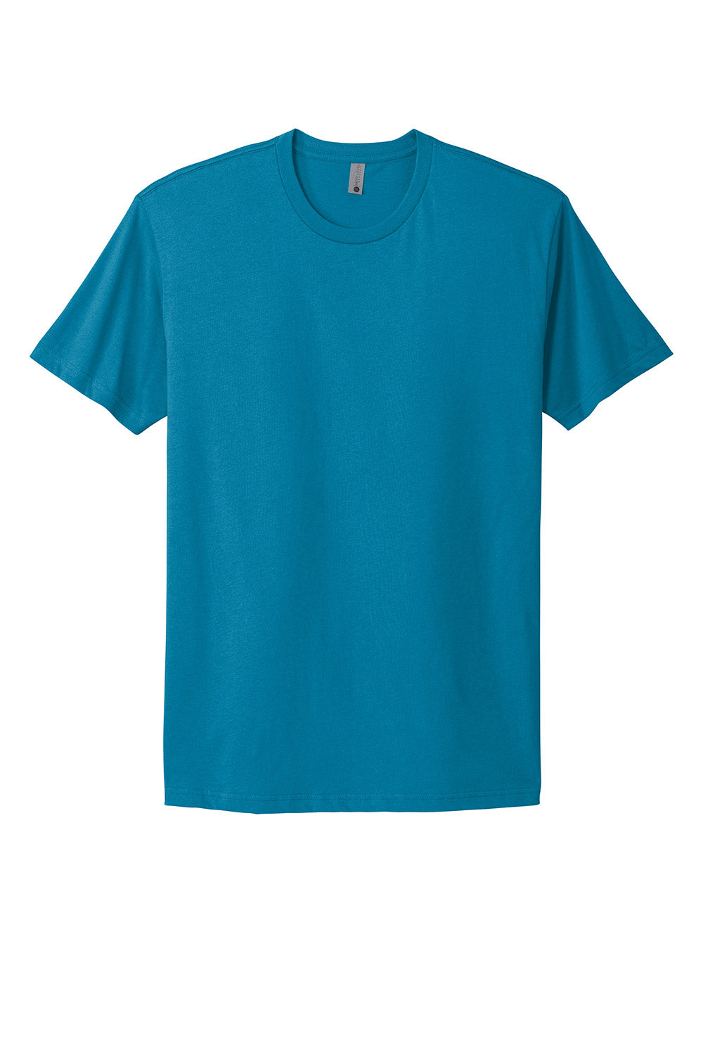 Next Level NL3600/3600 Mens Fine Jersey Short Sleeve Crewneck T-Shirt Turquoise Blue Flat Front