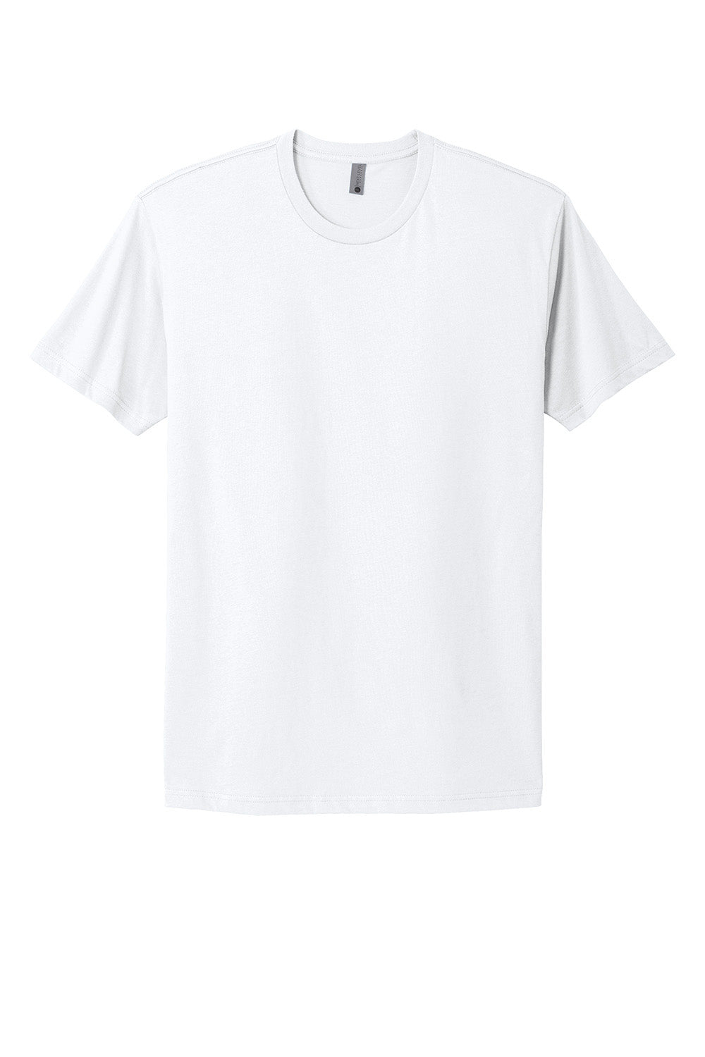 Next Level NL3600/3600 Mens Fine Jersey Short Sleeve Crewneck T-Shirt White Flat Front