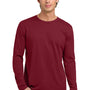 Next Level Mens Fine Jersey Long Sleeve Crewneck T-Shirt - Cardinal Red