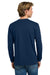 Next Level NL3601/N3601/3601 Mens Fine Jersey Long Sleeve Crewneck T-Shirt Cool Blue Model Back