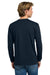 Next Level NL3601/N3601/3601 Mens Fine Jersey Long Sleeve Crewneck T-Shirt Midnight Navy Blue Model Back