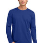 Next Level Mens Fine Jersey Long Sleeve Crewneck T-Shirt - Royal Blue