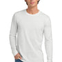 Next Level Mens Fine Jersey Long Sleeve Crewneck T-Shirt - White