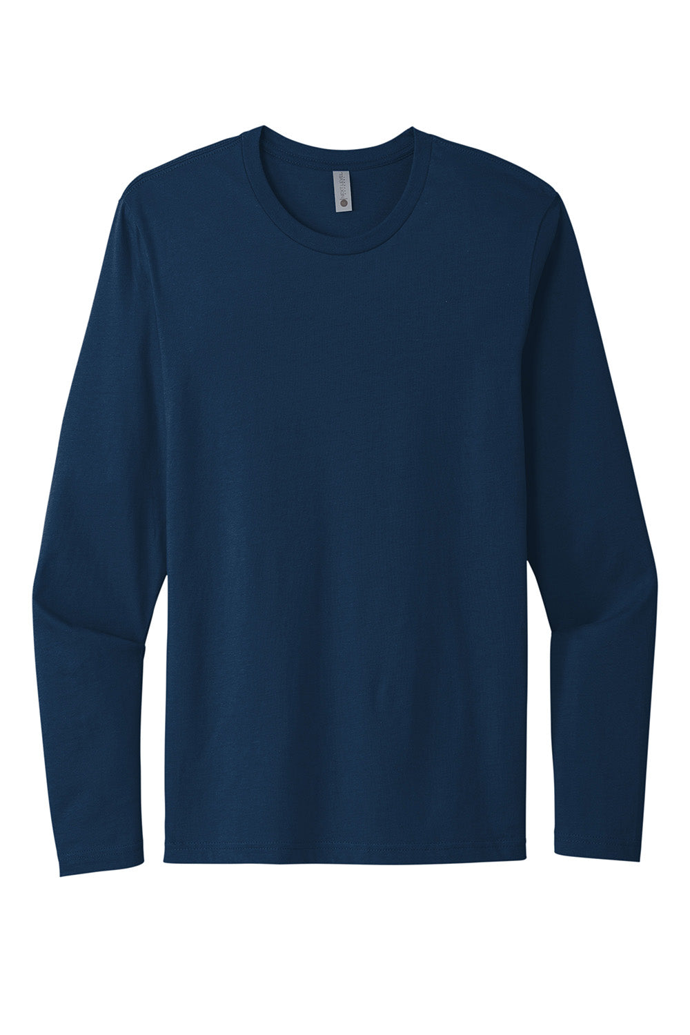 Next Level NL3601/N3601/3601 Mens Fine Jersey Long Sleeve Crewneck T-Shirt Cool Blue Flat Front