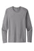 Next Level NL3601/N3601/3601 Mens Fine Jersey Long Sleeve Crewneck T-Shirt Heather Grey Flat Front