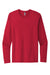 Next Level NL3601/N3601/3601 Mens Fine Jersey Long Sleeve Crewneck T-Shirt Red Flat Front