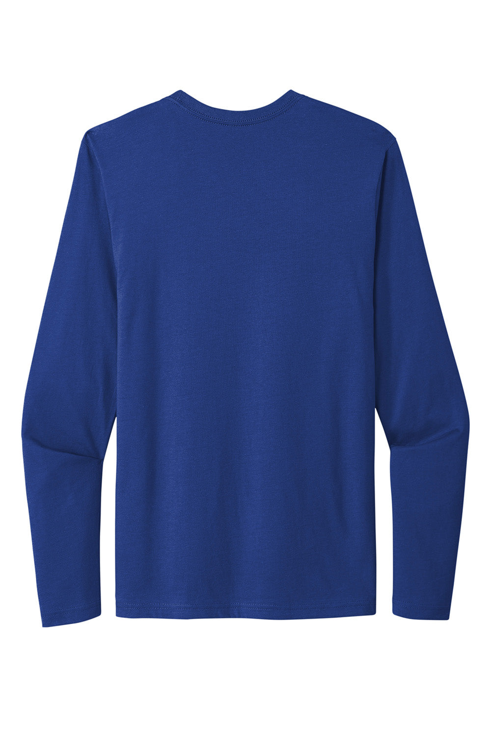 Next Level NL3601/N3601/3601 Mens Fine Jersey Long Sleeve Crewneck T-Shirt Royal Blue Flat Back