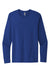 Next Level NL3601/N3601/3601 Mens Fine Jersey Long Sleeve Crewneck T-Shirt Royal Blue Flat Front