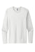 Next Level NL3601/N3601/3601 Mens Fine Jersey Long Sleeve Crewneck T-Shirt White Flat Front