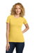 Next Level NL3900/N3900/3900 Womens Boyfriend Fine Jersey Short Sleeve Crewneck T-Shirt Banana Cream Yellow Model Front