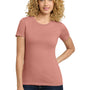 Next Level Womens Boyfriend Fine Jersey Short Sleeve Crewneck T-Shirt - Desert Pink