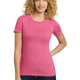 Next Level Womens Boyfriend Fine Jersey Short Sleeve Crewneck T-Shirt - Hot Pink