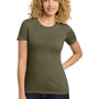 Next Level Womens Boyfriend Fine Jersey Short Sleeve Crewneck T-Shirt - Light Olive