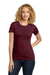 Next Level NL3900/N3900/3900 Womens Boyfriend Fine Jersey Short Sleeve Crewneck T-Shirt Maroon Model Front