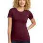 Next Level Womens Boyfriend Fine Jersey Short Sleeve Crewneck T-Shirt - Maroon